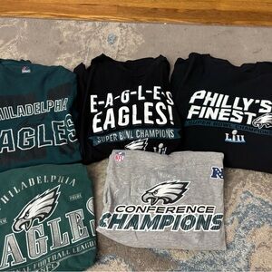 Philadelphia Eagles Lot of 5 T-shirts 2XL